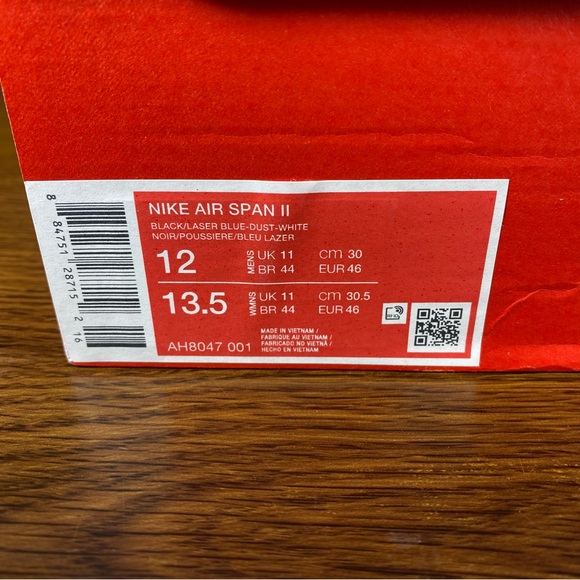 Nike Air Span 2 Laser Blue AH8047-001 men’s shoes size 12 - Picture 11 of 11